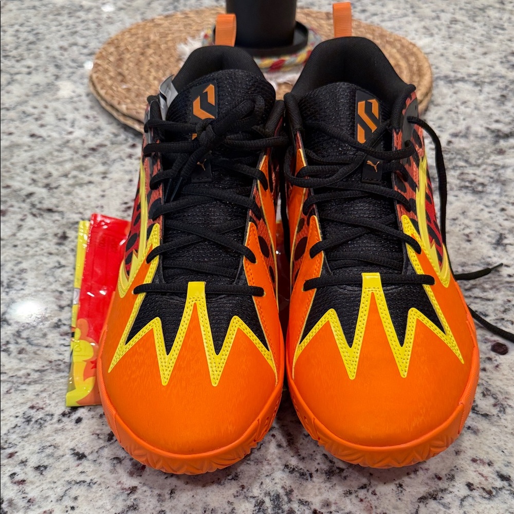Puma Scoot Zero Flamin’ Hot Men's Sneakers in Orange and Yellow - Picture 2 of 4